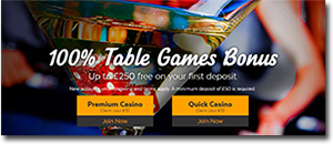 32Red Casino 100% Table Games Bonus