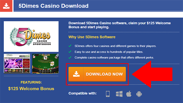 5Dimes Casino Download Step 1