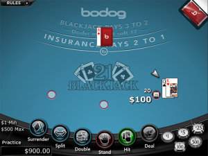 Bodog casino blackjack