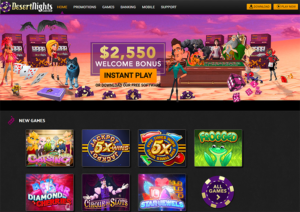 Desert Nights Casino home page