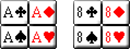 Four aces or four eights sm
