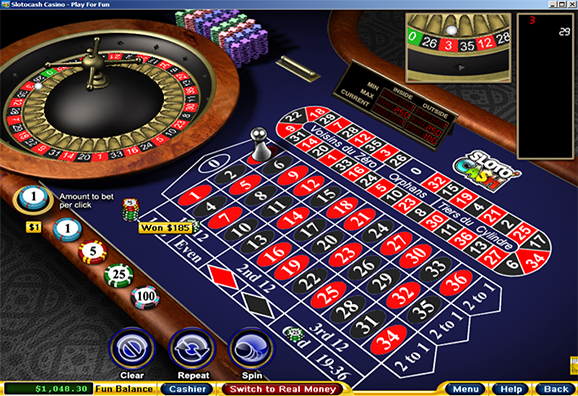 Sloto Cash Casino European Roulette