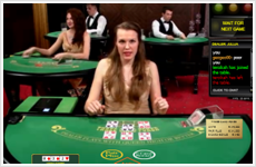 Live Dealer 3 Card Poker table layout