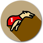 Greyhound racing icon