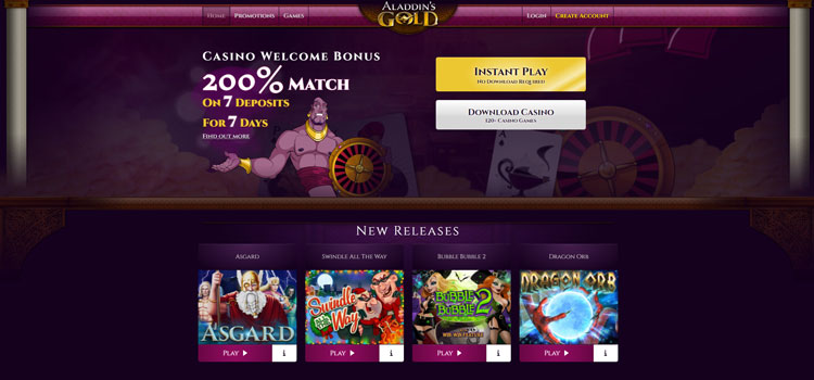 Aladdin's Gold Casino Casino Instant Download