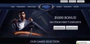 Lincoln Casino Home Page