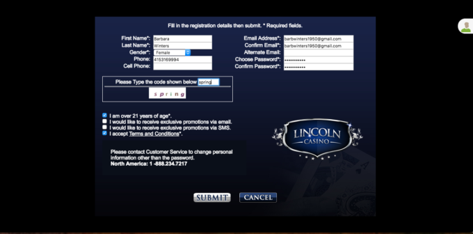 Lincoln Casino Download Screenshot