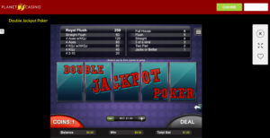 planet 7 casino video poker game image