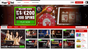 Magic Red Casino Homepage