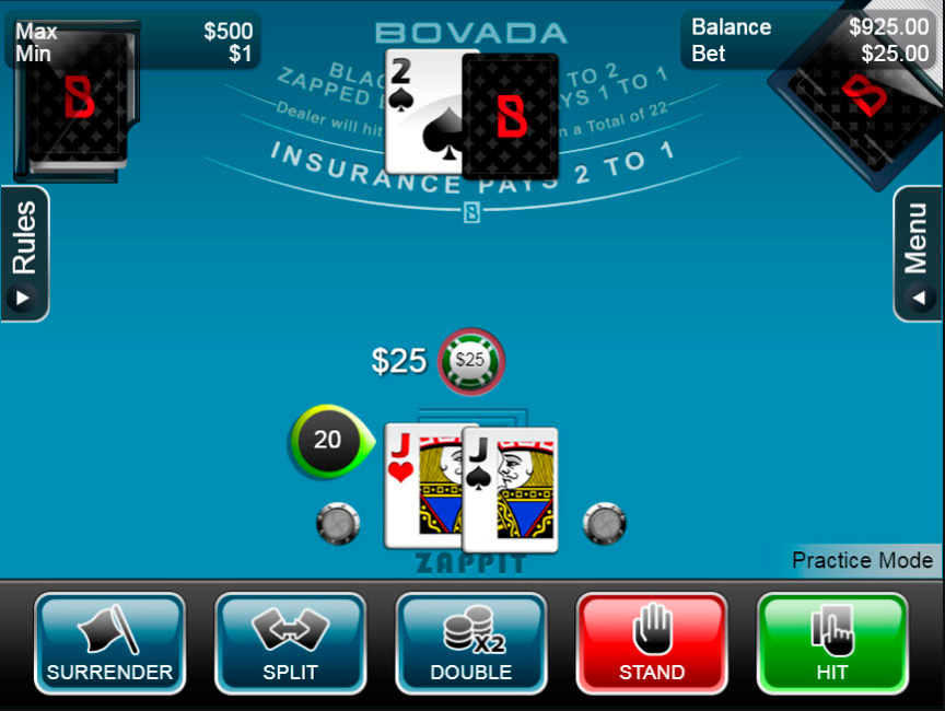 blackjack bovada casino