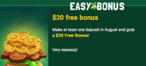 Fair Go Bonus Easy $20 Bonus