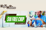 Cafe Casino $10 Free Chip Bonus