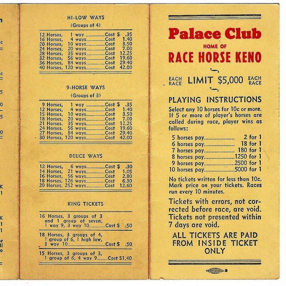 OUSC Trivia - Race Horse Keno