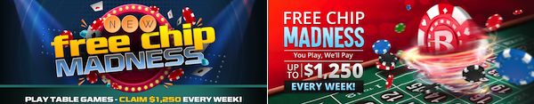 Free Chip Madness - New at Sportsbetting and BetOnline