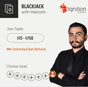Ignition Casino Live Dealer Blackjack