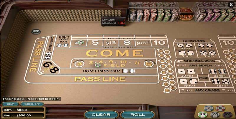 MyBookie Casino Craps