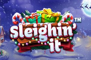 Sleighin It Slot Logo