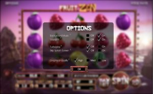 Fruit Zen Slot Options