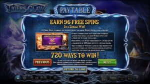 Tigers Claw Free Spins