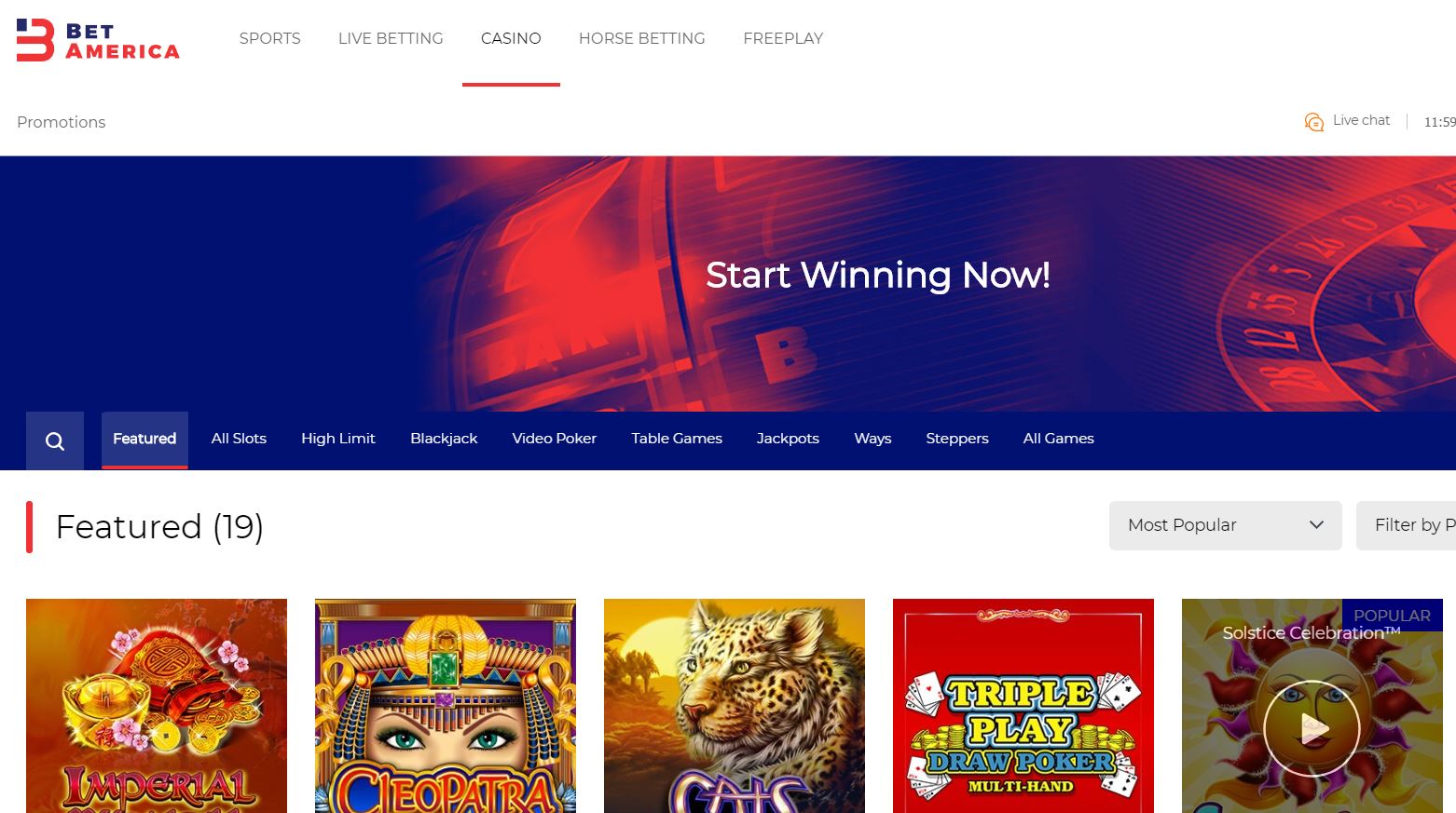 BetAmerica Online Casino