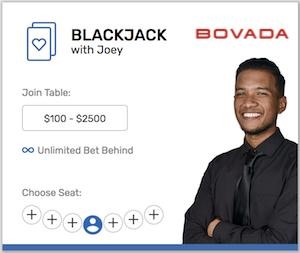 Bovada Casino Live Dealer Blackjack