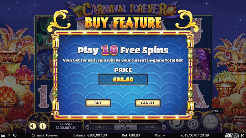 Carnaval Forever Online Slot Buy In Feature