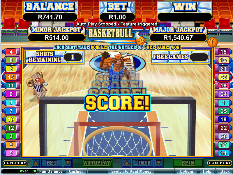 Basketbull Online Slot Free Throw Bonus Round