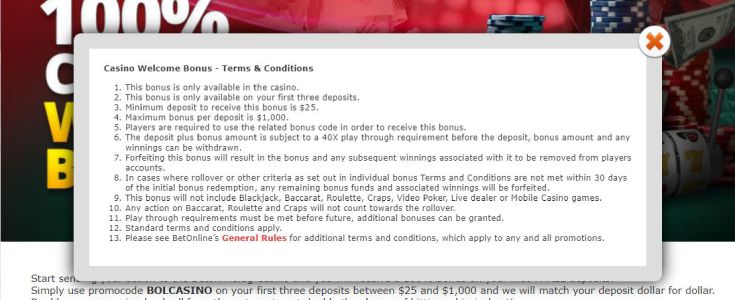 Read Bonus Terms and Conditions