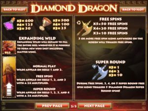 Diamond Dragon Free Spins and Expanding Wild