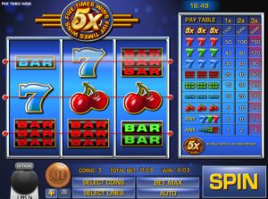 Five Time Wins Online Slot Bar Win