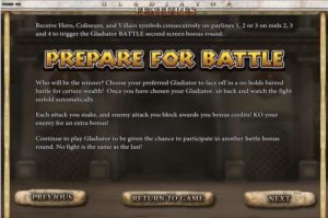 Gladiator Slot Game Features