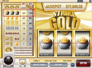 Strike Gold Progressive Slot 3 gold pots