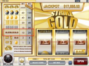 Strike Gold Slots 3 Bronze Bars
