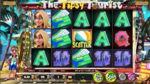 The Tipsy Tourist Online Slot Game Board