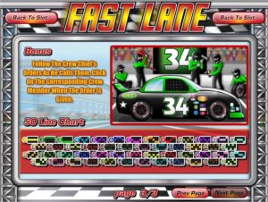Fast Lane Slots Bonus