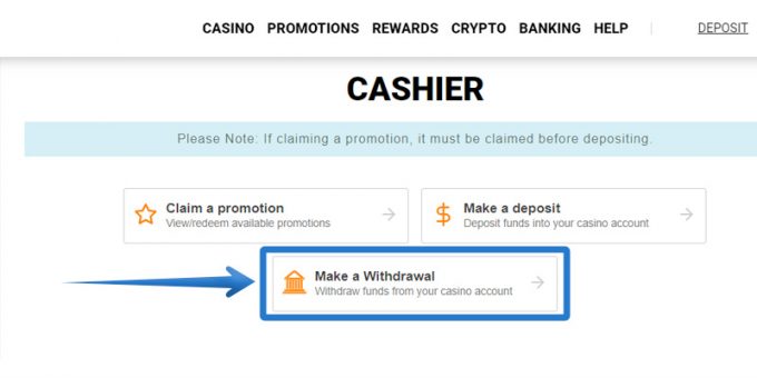 Guide To Withdraw at online Casinos step 3