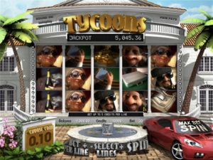 Tycoons Slot Game Dashboard