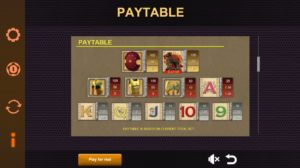 Ares Battle of Troy Online Slot Paytable