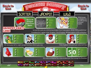 Pigskin Payout Online Slot Paytable