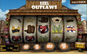 Reel Outlaws Online Slot Game Board