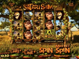 Safari Sam Online Slot Game Board