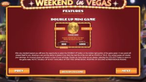 Weekend in Vegas Double Up Mini Game