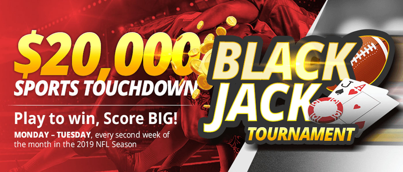 BetOnline Sports Touchdown Blackjack Tournament Detail Banner