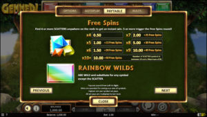 Gemmed! Slot Free Spins and Wilds
