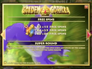 Golden Gorilla Slot Free Spins and Super Round