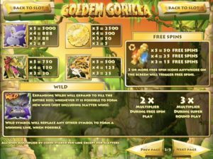 Golden Gorilla Slot Free Spins and Wild Multiplier