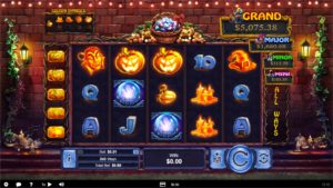 Halloween Treasures Online Slot Gameboard