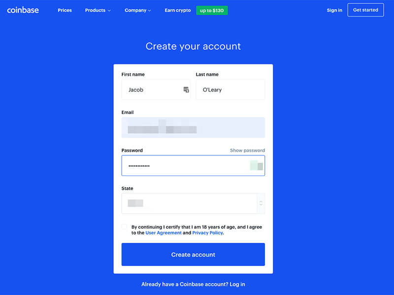 How To Get Bitcoin From Coinbase Create Account