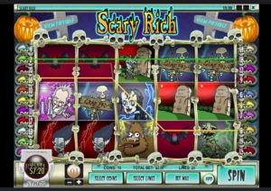 Scary Rich Online Real Money Slot Gameplay with the Wild Vampire