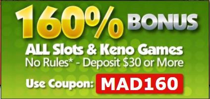 Slot Madness Online Casino Slots and Keno Bonus